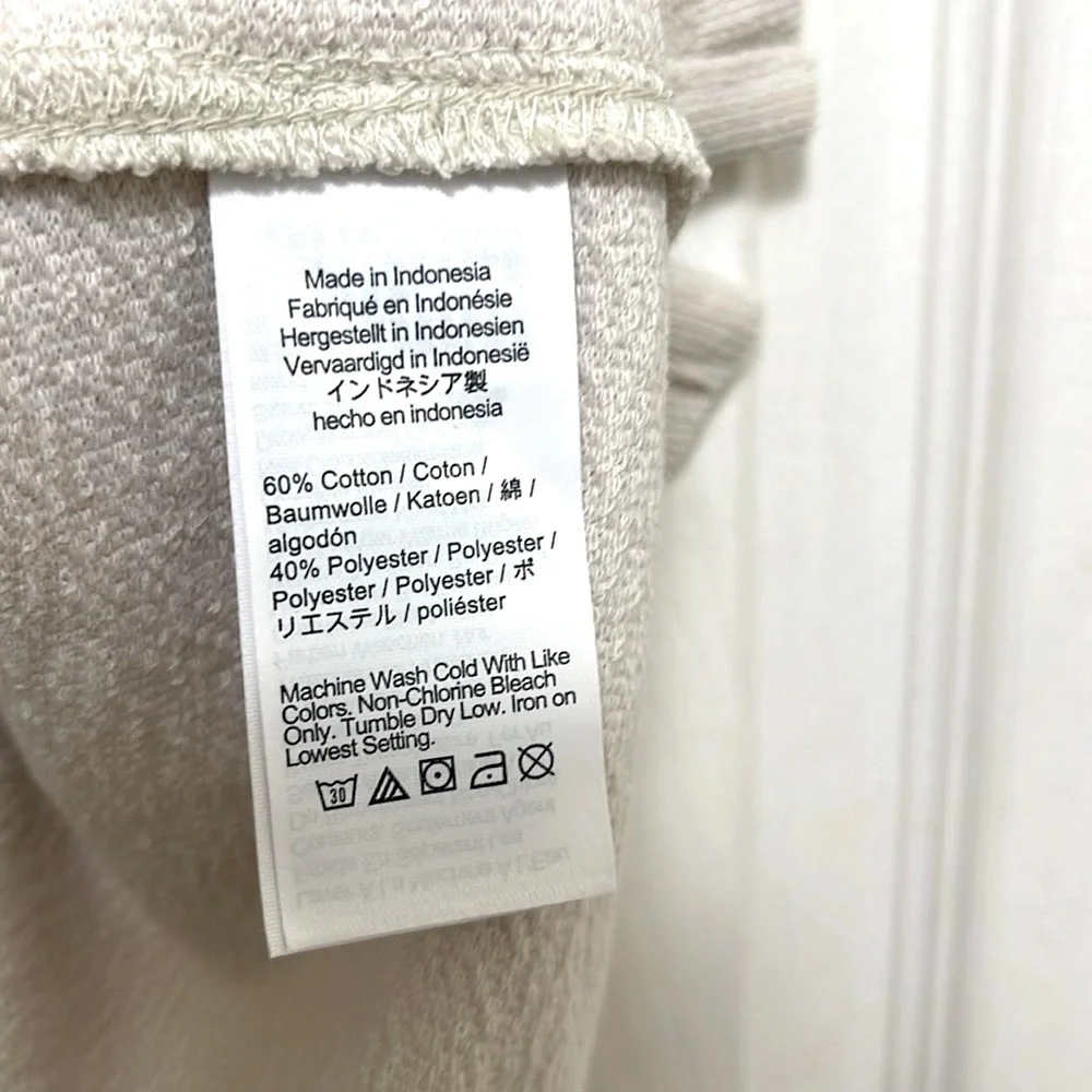 NWT J.Crew Textured Camp Collar Sweater Tee in Natural